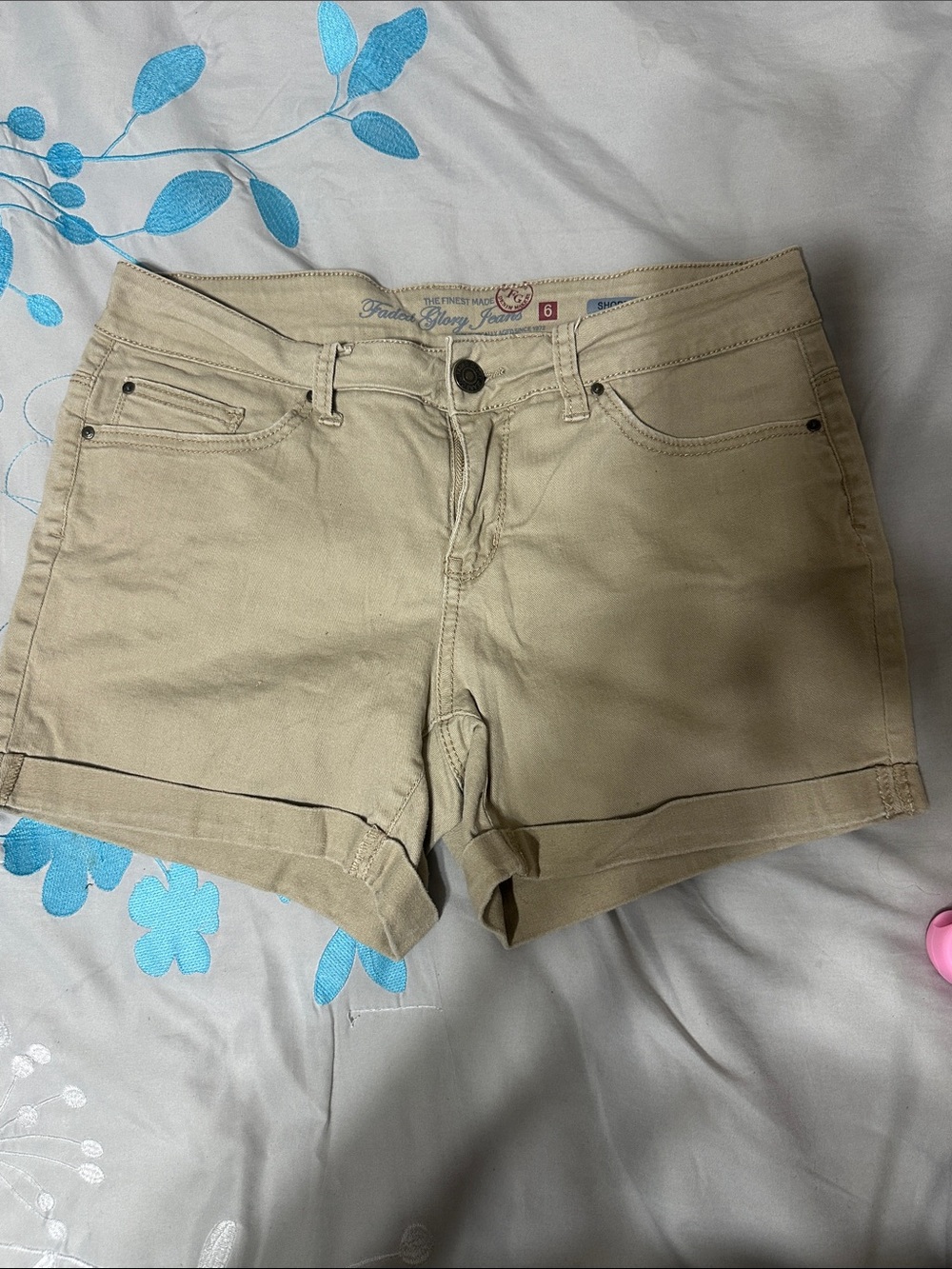 Faded Glory Tan Casual Women's Jean Shorts